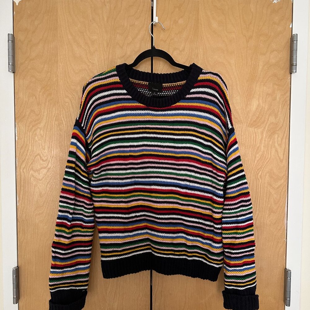 Lumiere Striped Knit Sweater - Women's M